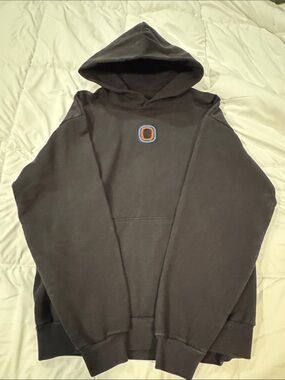 Overtime NYC Black Pullover Hoodie with Center 'O' Logo